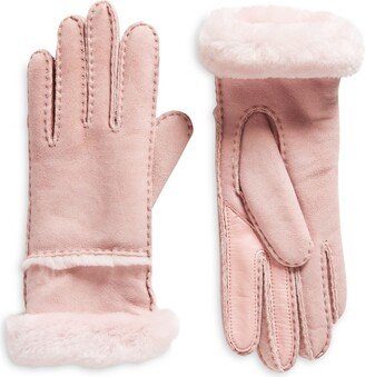 Seamed Touchscreen Compatible Genuine Shearling Lined Gloves-AA