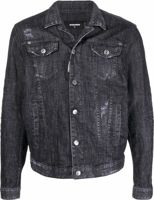 Button-Up Denim Jacket-AB