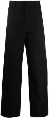 Diag Stripe straight-leg trousers