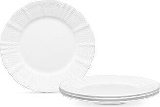 Cher Blanc Set/4 Dinner Plates