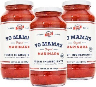 Yo Mama's Foods Low-Sodium & Low-Carb Keto Marinara Pasta Sauce 3pk / 25oz