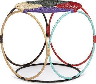 Colour-Block Interwoven Stool-Table