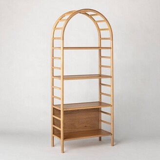 Threshold designed w/Studio McGee 72 Holladay Curved Wooden Bookcase - Threshold™ designed with Studio McGee