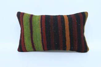 Antique Pillows, Kilim Pillow Cases, Throw Cover, Green Cushion Case, Striped Sofa 6570