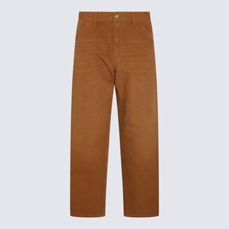 Deep Brown Cotton Singlee Knee Pants