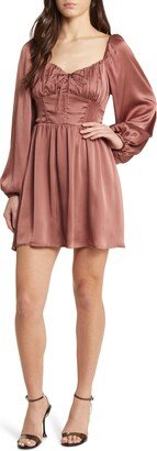 Long Sleeve Satin Minidress