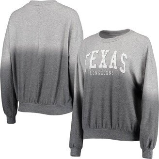 Women's Gameday Couture Charcoal, Gray Texas Longhorns Slow Fade Hacci Ombre Pullover Sweatshirt - Charcoal, Gray