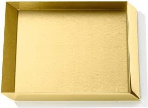 Ghidini 1961 Axonometry - Squared Small Tray Polished Brass