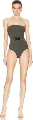 Nuit One Piece Swimsuit in Olive