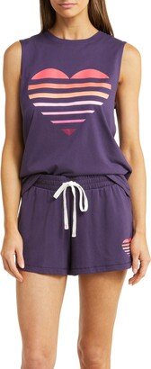 Heart Graphic Jersey Short Pajamas