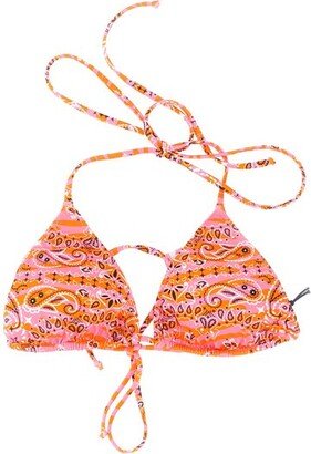 Graphic Printed Triangle Bikini Top