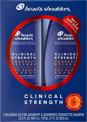 Clinical Dandruff Defense and Dry Scalp Rescue Shampoo Dual Pack - 27 fl oz