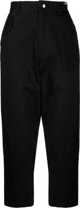 Low-Rise Straight-Leg Cropped Trousers