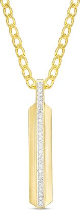 Men's 1/5 CT. T.w. Diamond Vertical Bar Pendant in 10K Gold - 22