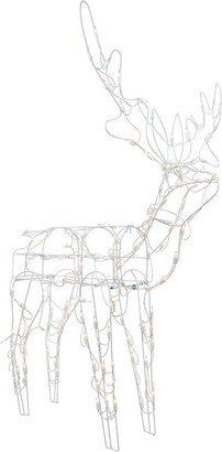 Northlight 48 Lighted White Standing Reindeer Outdoor Christmas Yard Decoration