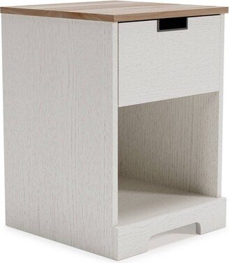 Vaibryn Nightstand Brown/Beige/White