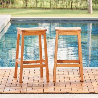 Olina Honey Eucalyptus Wooden Outdoor Dining Stool