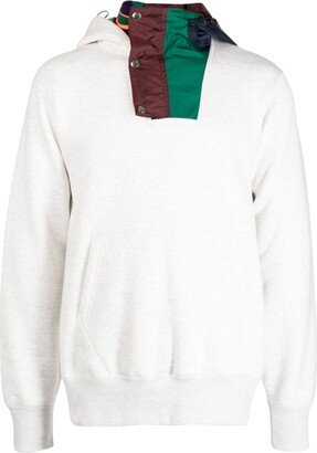 Colour-Block Drawstring Hoodie