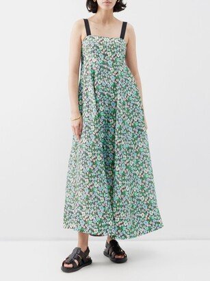 Meadow Floral-print Linen-blend Midi Dress