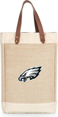 NFL Philadelphia Eagles Pinot Jute Insulated Wine Bag - Beige