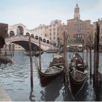 Alan Blaustein Rialto Bridge Gondolas Canvas Art - 36.5 x 48