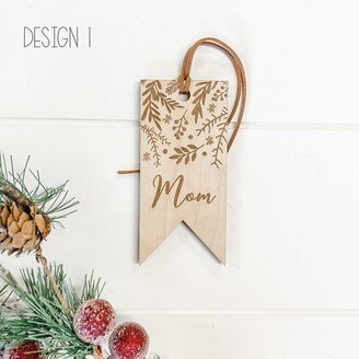 Personalized Stocking Tags | Wood Gift Tag Ornament