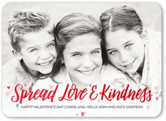 Valentine's Day Cards: Love And Kindness Valentine's Card, Red, Matte, Signature Smooth Cardstock, Rounded