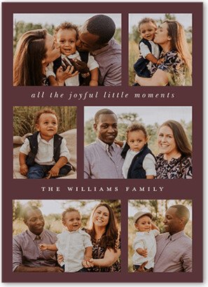 Holiday Cards: Joyful Merry Moments Holiday Card, Purple, 5X7, Holiday, Matte, Signature Smooth Cardstock, Square