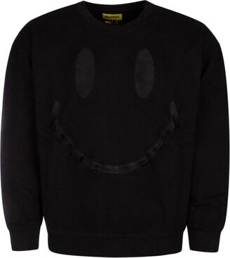 Smiley Embroidered Crewneck Sweatshirt