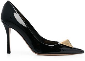 One Stud 100mm pointed-toe pumps