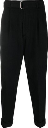 Belted-Waist Tapered-Leg Trousers-AA