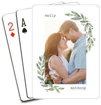 Playing Cards: Leaves Playing Cards, White