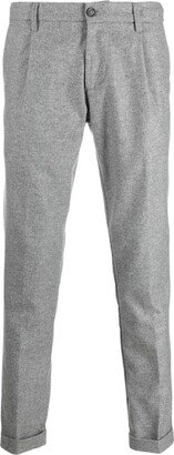 Tapered Turn Up-Hem Trousers