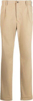 Straight-Leg Tapered Pants-AA