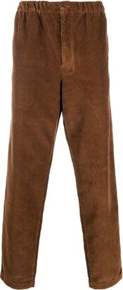 Logo-Patch Tapered Corduroy Trousers