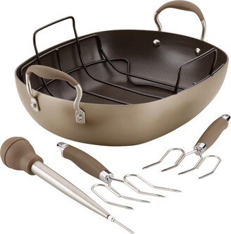 Advanced Home Hard-Anodized 16 x 13 Nonstick Roaster Set