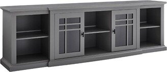 Transitional 2 Window Pane Door TV Stand for TVs up to 85 - Saracina Home