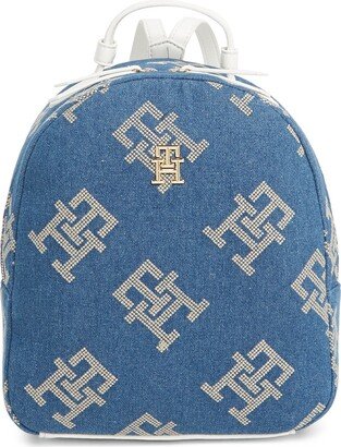 Mini Darcy Embroidered Denim Backpack