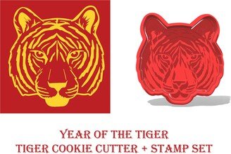 Year Of The Tiger Cookie Cutter & Stamp Set | Chinese New 紅包 红包 虎