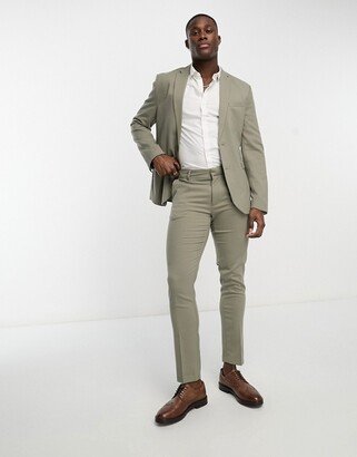 skinny suit pants in sage