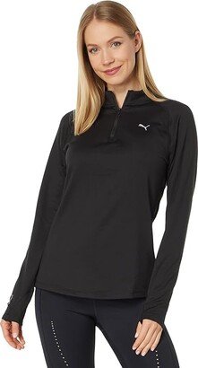 Run Cloudspun 1/2 Zip (Black) Women's Clothing