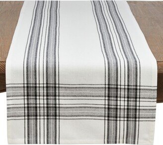 Saro Lifestyle Cotton Plaid Design Table Runner