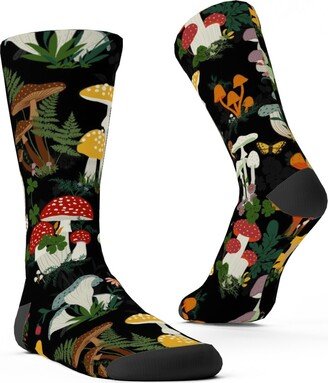 Socks: Mushroom Garden - Multi Custom Socks, Multicolor