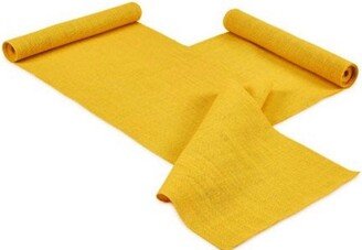 Geetuberry Fall Jute Table Runner Diy Craftwork For Outdoor Farmhouse Kitchen Decor - Mustard Yellow, 12-Inch Wide