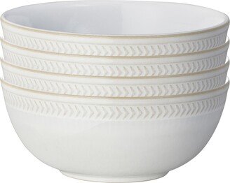 Canvas Textured Cereal Bowls, Set of 4 - Natural, White