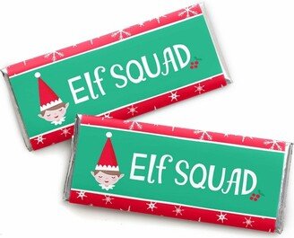Big Dot of Happiness Elf Squad - Candy Bar Wrapper Kids Elf Christmas and Birthday Party Favors - Set of 24