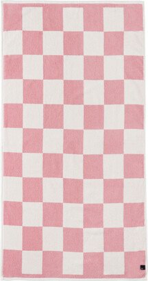 Pink Check Bath Towel