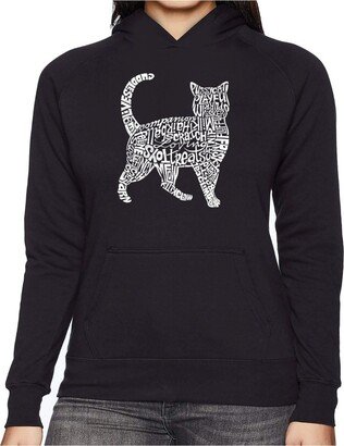 Women's Word Art Hooded Sweatshirt - Cat