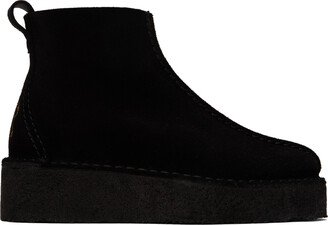 Black Trek Wedge Boots