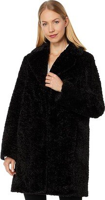 Faux Fur Jacket V29712X (Black) Women's Coat